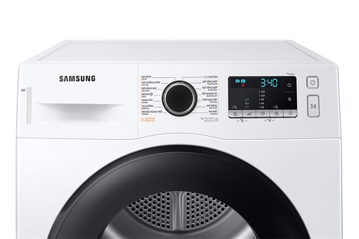 Máy sấy bơm nhiệt Samsung 9 kg DV90TA240AE/SV Màu Trắng