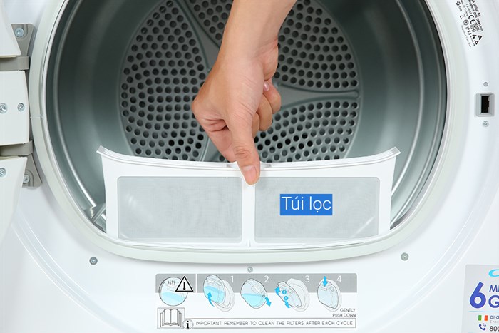 Máy sấy ngưng tụ Candy 8 Kg CSO C8TE-S Màu Trắng