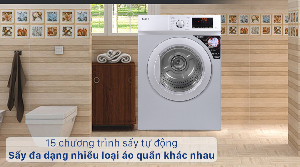 Máy sấy thông hơi Galanz 7 Kg DV-70T5C(S) - 15 chương trình sấy