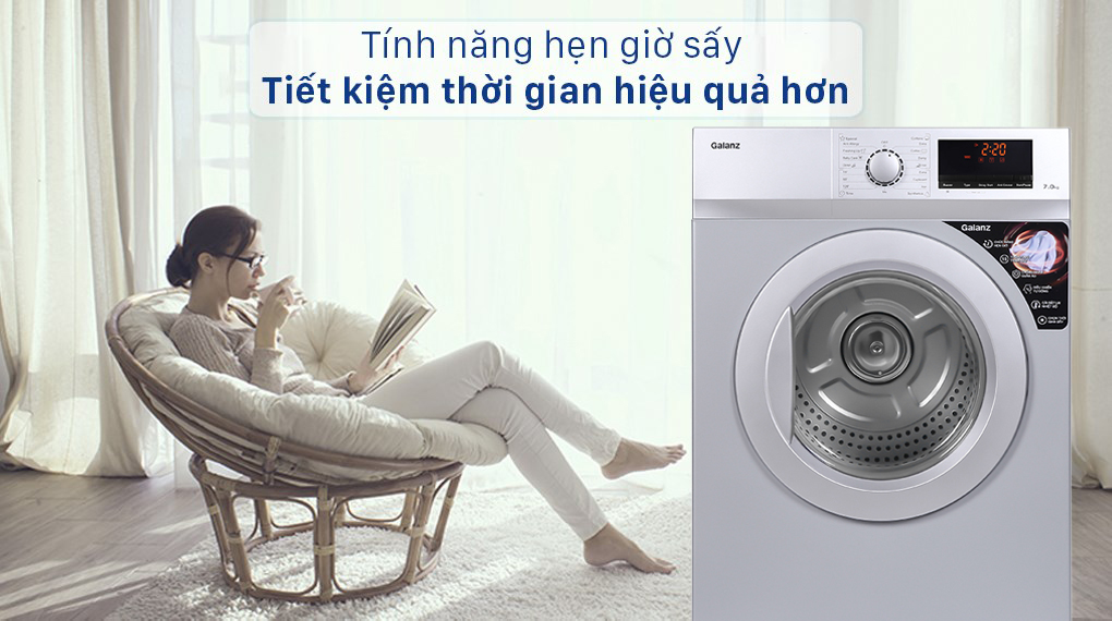 Máy sấy thông hơi Galanz 7 Kg DV-70T5C(S) - Tính năng hẹn giờ