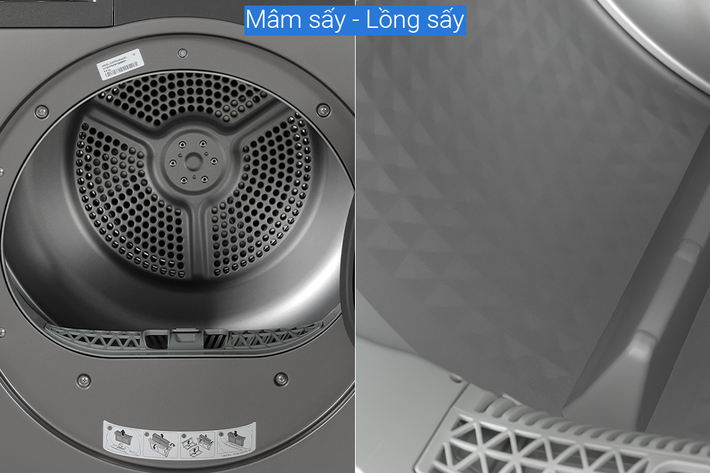 Máy sấy bơm nhiệt Samsung 9 kg DV90TA240AX/SV Màu Inox