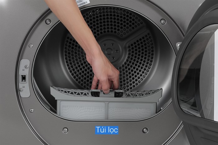 Máy sấy bơm nhiệt Samsung 9 kg DV90TA240AX/SV Màu Inox