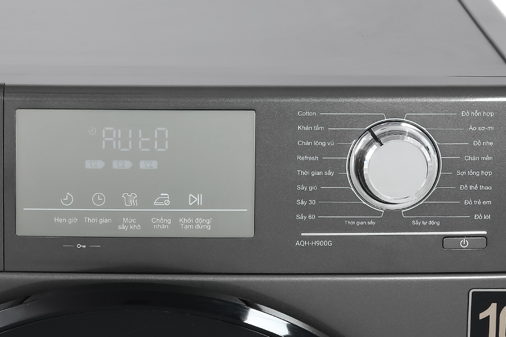 Máy sấy bơm nhiệt AQUA 9 Kg AQH-H900G PS Màu Xám