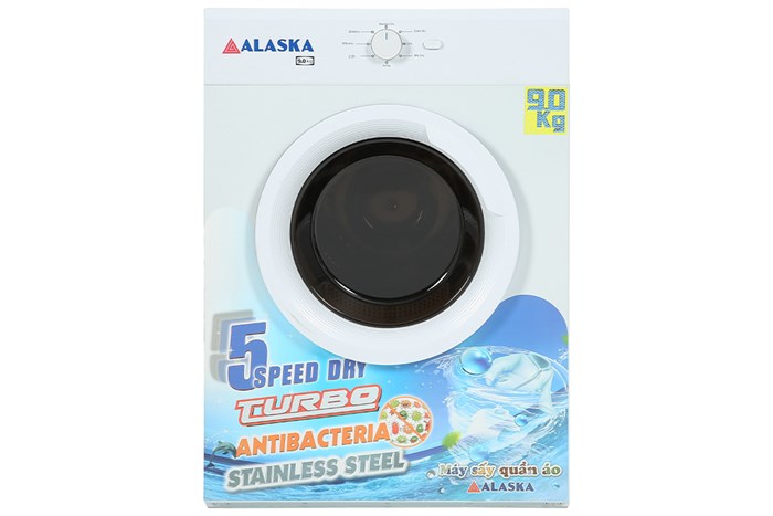 Máy sấy thông hơi Alaska 9 kg S90 Màu Trắng