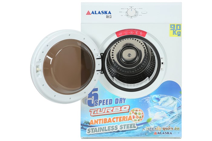 Máy sấy thông hơi Alaska 9 kg S90 Màu Trắng