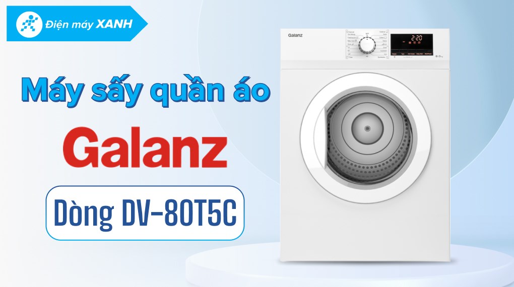 Máy sấy thông hơi Galanz 8 Kg DV-80T5C(W)