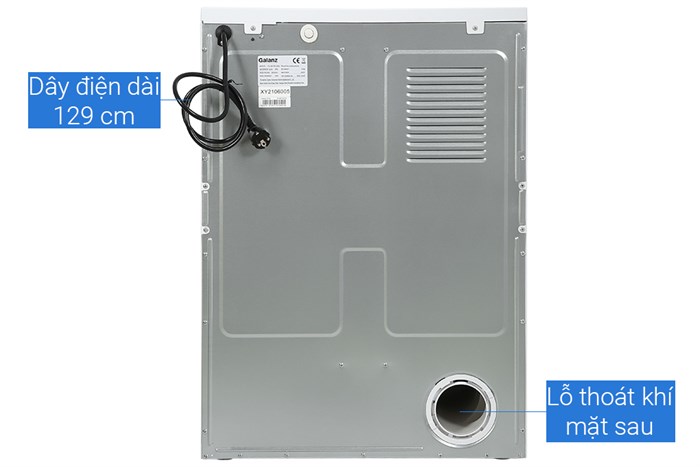 Máy sấy thông hơi Galanz 8 Kg DV-80T5C(W) Màu Trắng