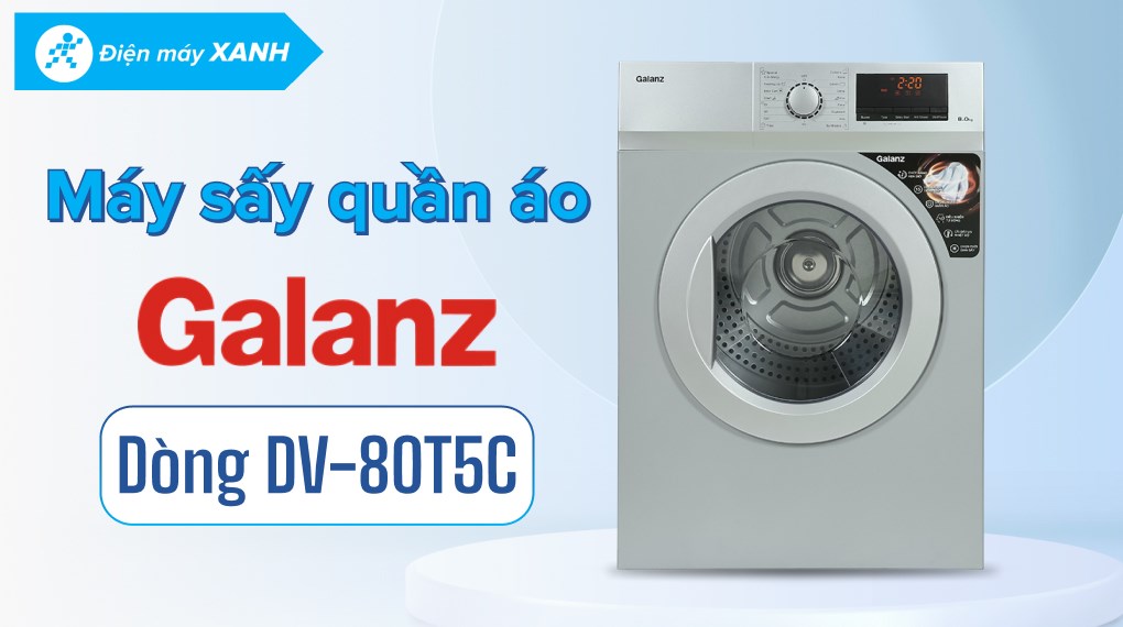Máy sấy thông hơi Galanz 8 kg DV-80T5C(S)