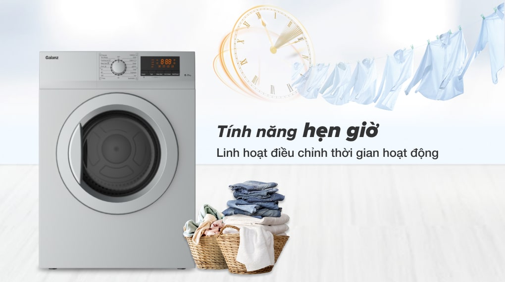 Máy sấy Galanz DV-80T5C(S) - Tính năng hẹn giờ