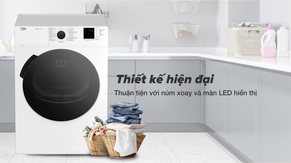 Máy sấy thông hơi Beko 9 kg DA9112RX0WB