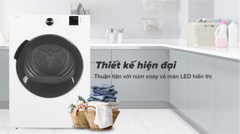 Máy sấy thông hơi Beko 9 kg DA9112RX0WB - Thiết kế