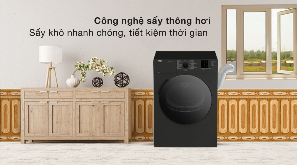 Máy sấy thông hơi Beko 9 kg DA9112RX0MB - Máy sấy thông hơi Máy sấy thông hơi Beko 9 kg DA9112RX0MB - Máy sấy thông hơi