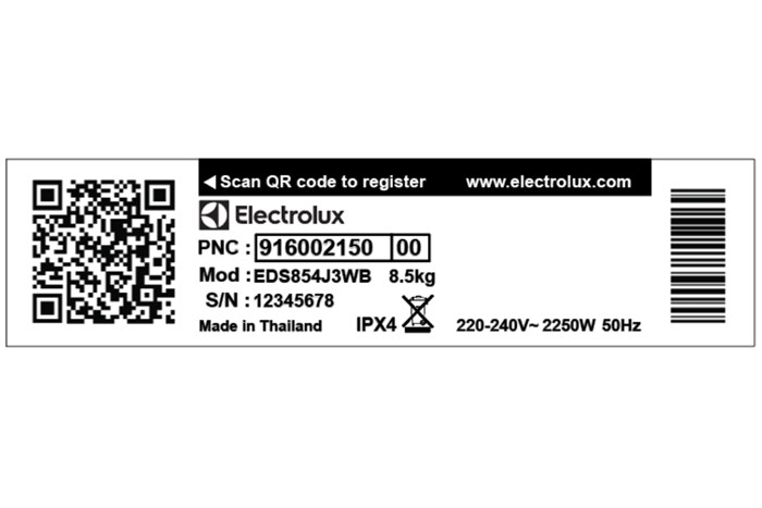 Máy sấy thông hơi Electrolux UltimateCare 8.5 kg EDS854J3WB Màu Trắng