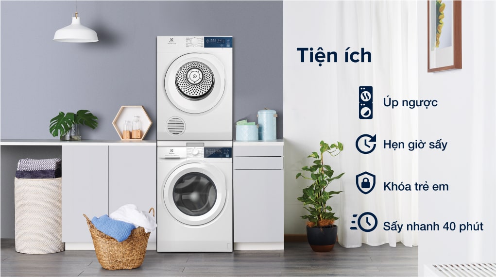 Máy sấy thông hơi Electrolux 8.5 kg EDV854J3WB - Tích hợp nhiều tiện ích