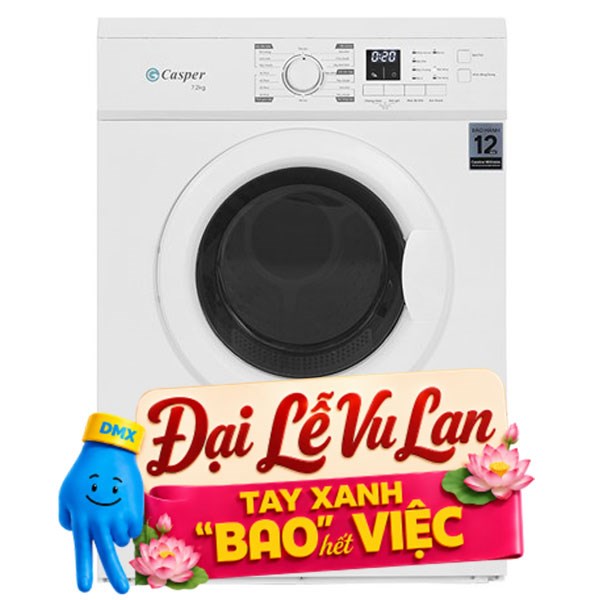 Máy sấy thông hơi Casper 7.2 Kg TD-72VWD