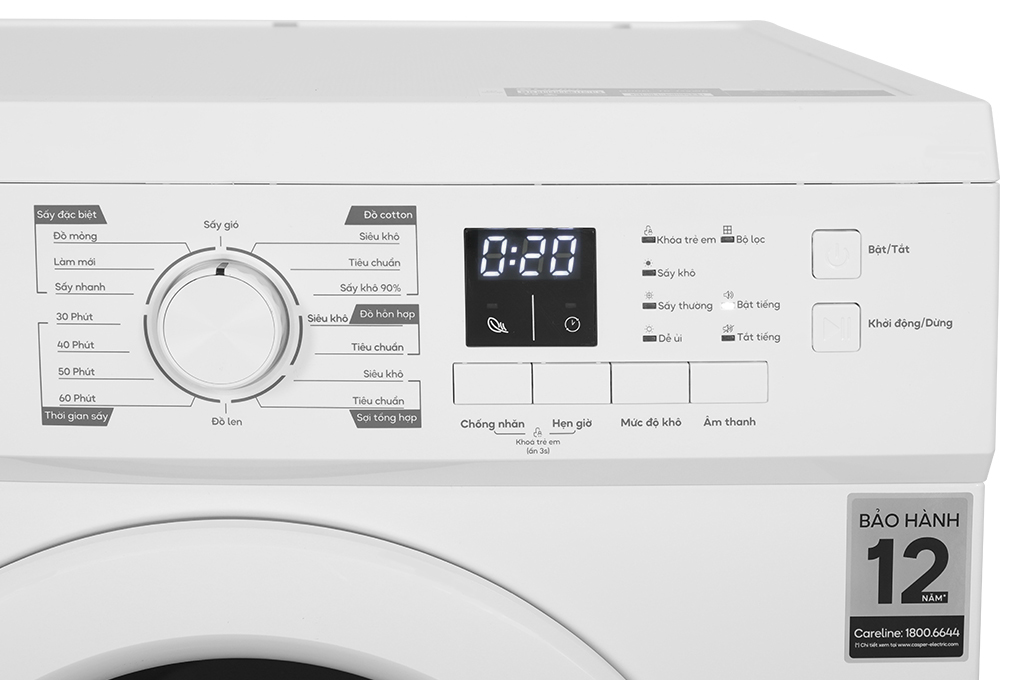 Máy sấy thông hơi Casper 7.2 kg TD-72VWD Màu Trắng