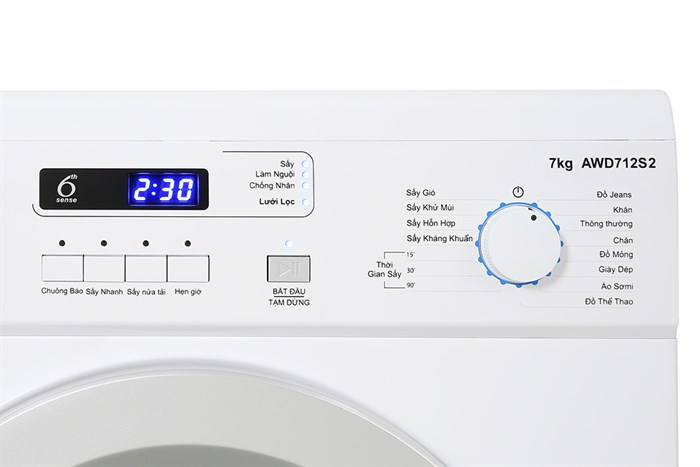 Máy sấy thông hơi Whirlpool 7 kg AWD712S2 Màu Trắng