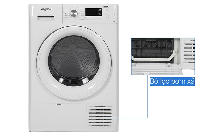 Máy sấy ngưng tụ Whirlpool FreshCare+ 8 kg FFTCM118XB EE Màu Trắng