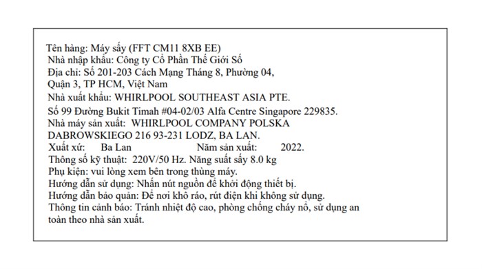 Máy sấy ngưng tụ Whirlpool FreshCare+ 8 kg FFTCM118XB EE Màu Trắng