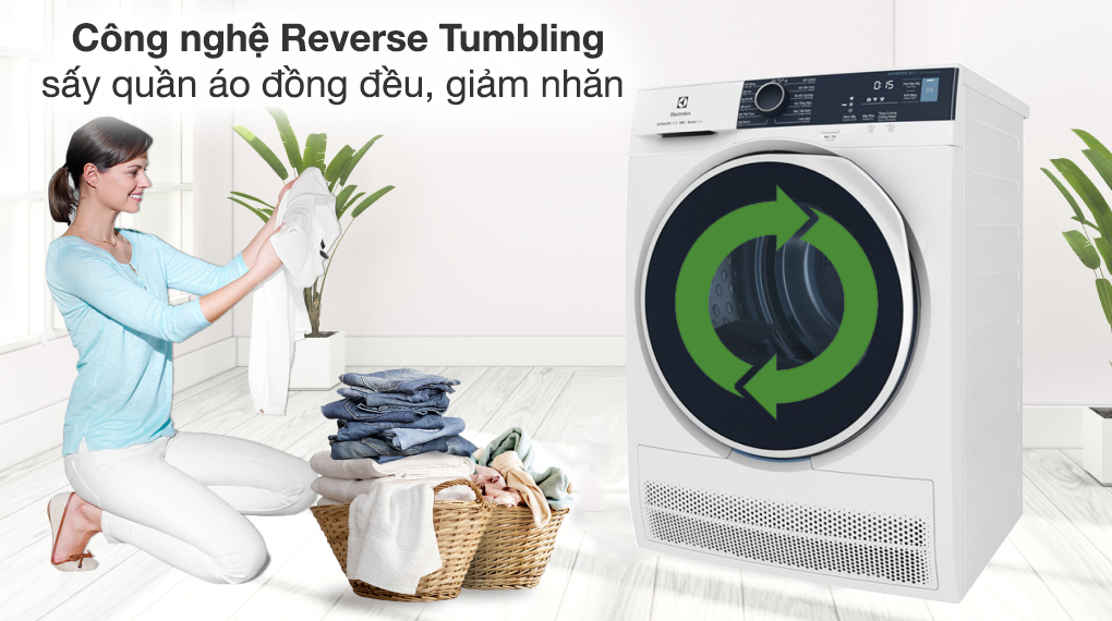 Máy sấy ngưng tụ Electrolux 8 kg EDC804P5WB - Công nghệ sấy nổi bật