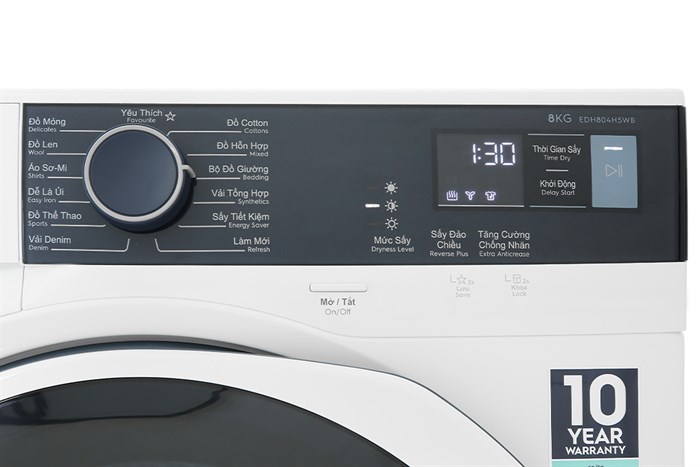 Máy sấy bơm nhiệt Electrolux UltimateCare 8 kg EDH804H5WB Màu Trắng