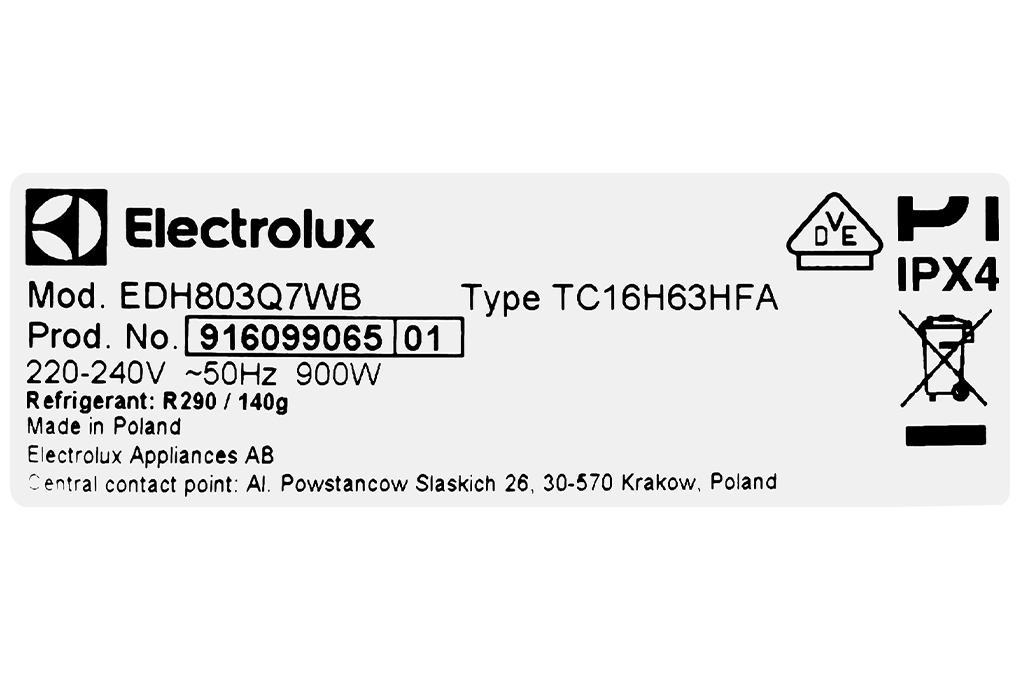 Máy sấy bơm nhiệt Electrolux UltimateCare 8 kg EDH803Q7WB Màu Trắng