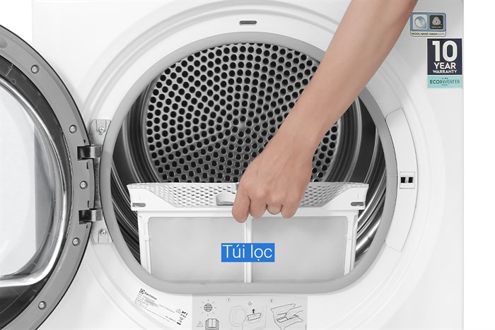 Máy sấy bơm nhiệt Electrolux UltimateCare 8 kg EDH803Q7WB Màu Trắng