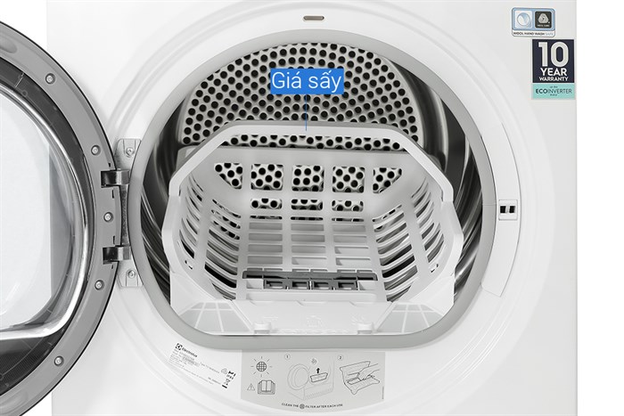 Máy sấy bơm nhiệt Electrolux UltimateCare 8 kg EDH803Q7WB Màu Trắng