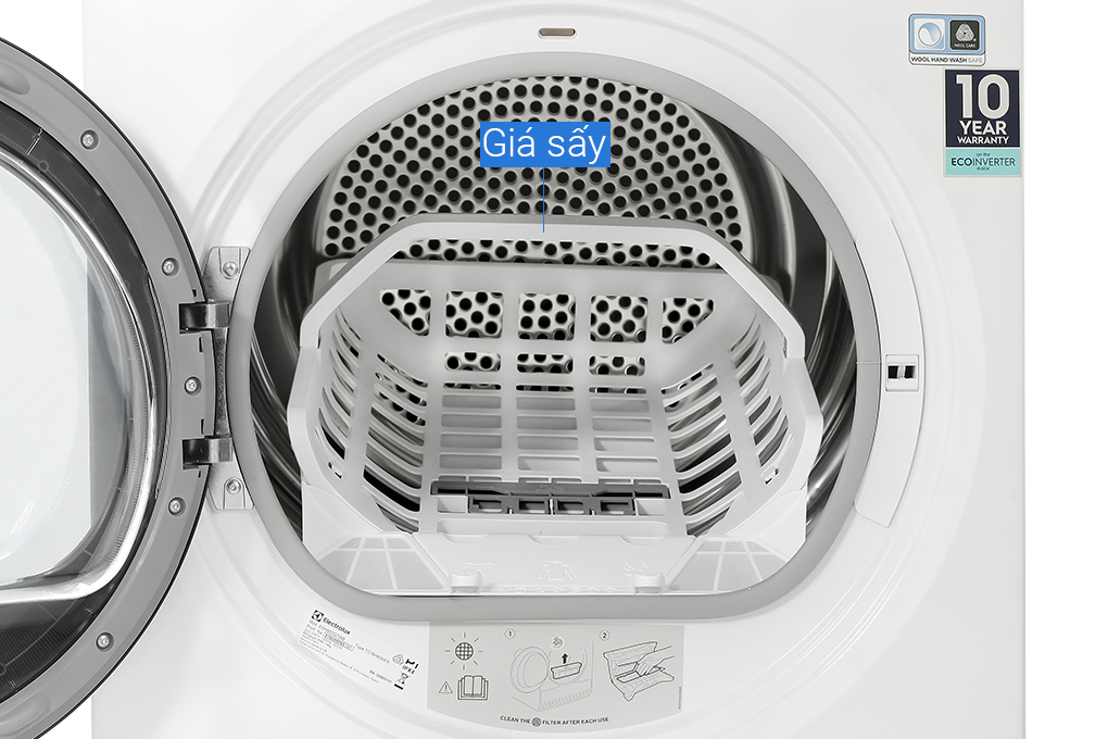 Máy sấy bơm nhiệt Electrolux UltimateCare 8 kg EDH803Q7WB Màu Trắng
