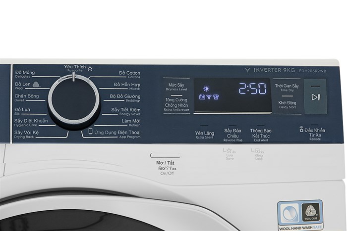 Máy sấy bơm nhiệt Electrolux UltimateCare 9 kg EDH903R9WB Màu Trắng