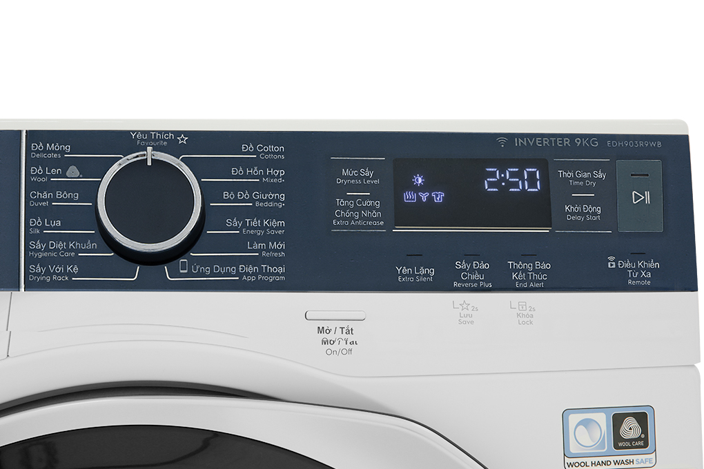 Máy sấy bơm nhiệt Electrolux UltimateCare 9 kg EDH903R9WB Màu Trắng