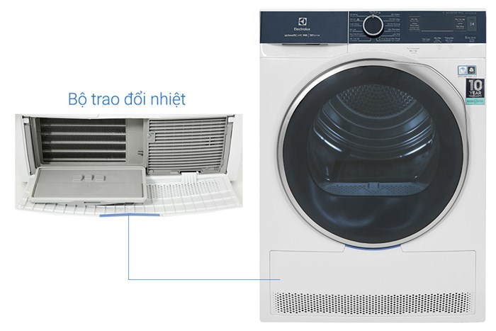 Máy sấy bơm nhiệt Electrolux UltimateCare 9 kg EDH903R9WB Màu Trắng