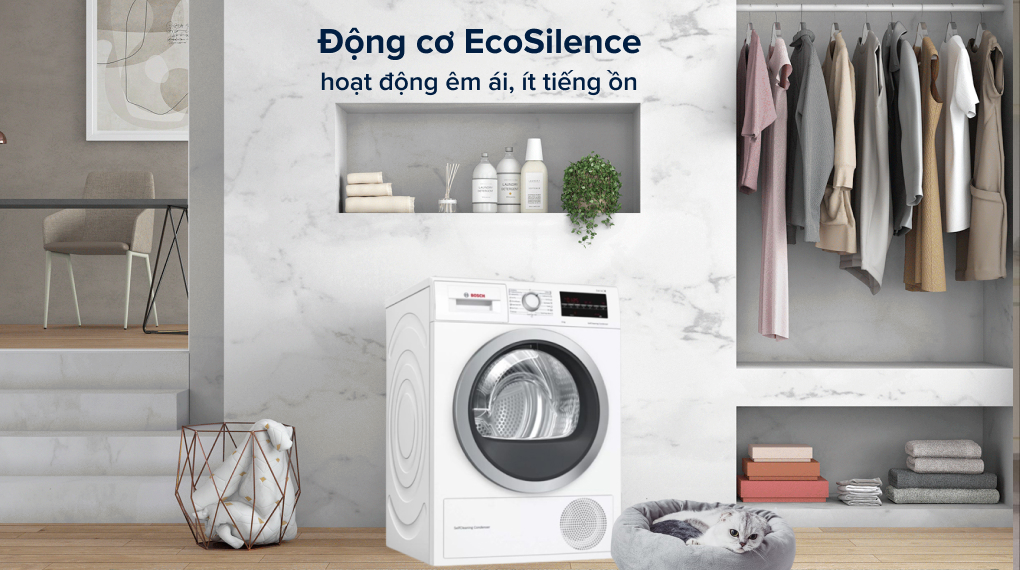 Máy sấy Bosch WQG24200SG TGB - Động cơ EcoSilence