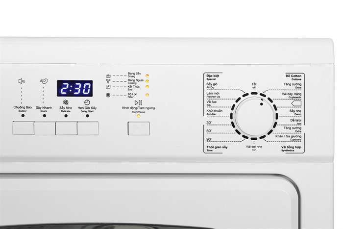 Máy sấy thông hơi Galanz 7 kg DV-70Q1C Màu Trắng