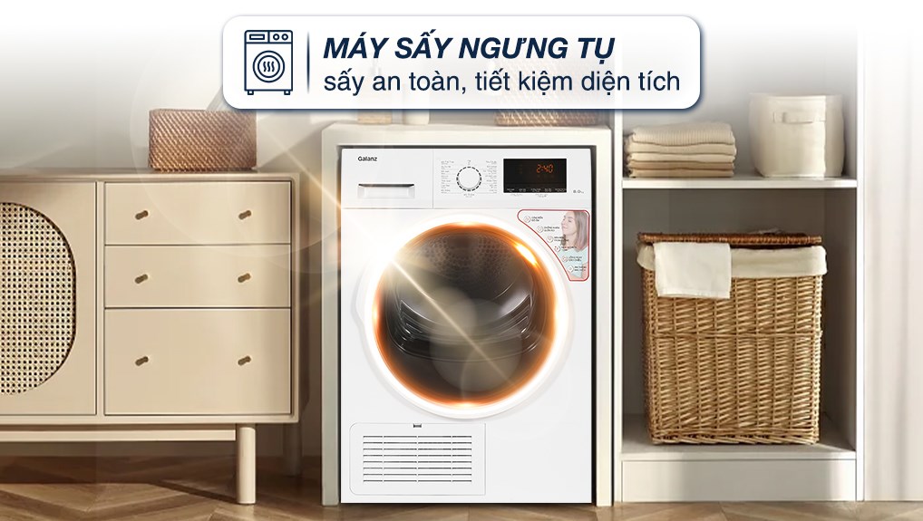 Máy sấy ngưng tụ Galanz 8 kg DC-80S5C