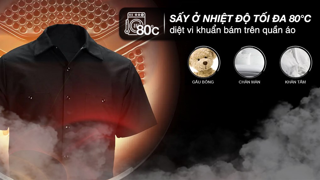 Máy sấy thông hơi Aqua 8 kg AQH-V800H SS