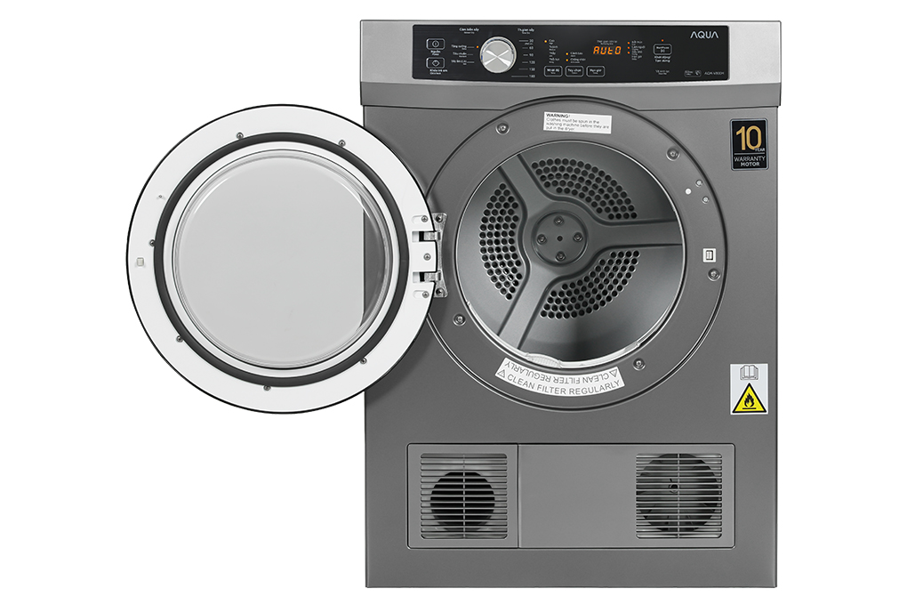 Máy sấy thông hơi Aqua 8 kg AQH-V800H SS Màu Xám