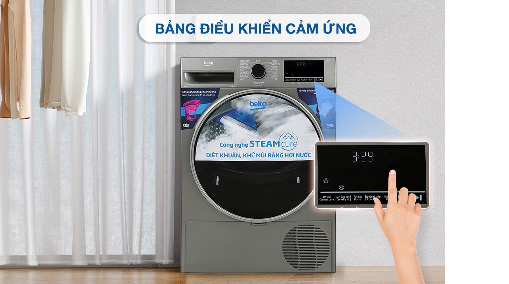 Máy sấy bơm nhiệt Beko 9 kg B3T4329M