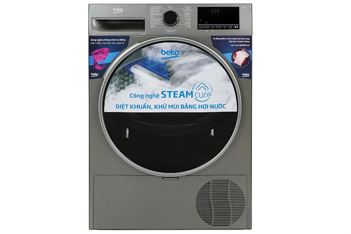 Máy sấy bơm nhiệt Beko 9 kg B3T4329M Màu Xám