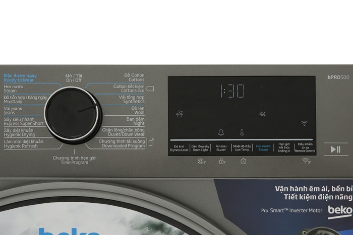 Máy sấy bơm nhiệt Beko 10 kg B5T4429WM Màu Xám