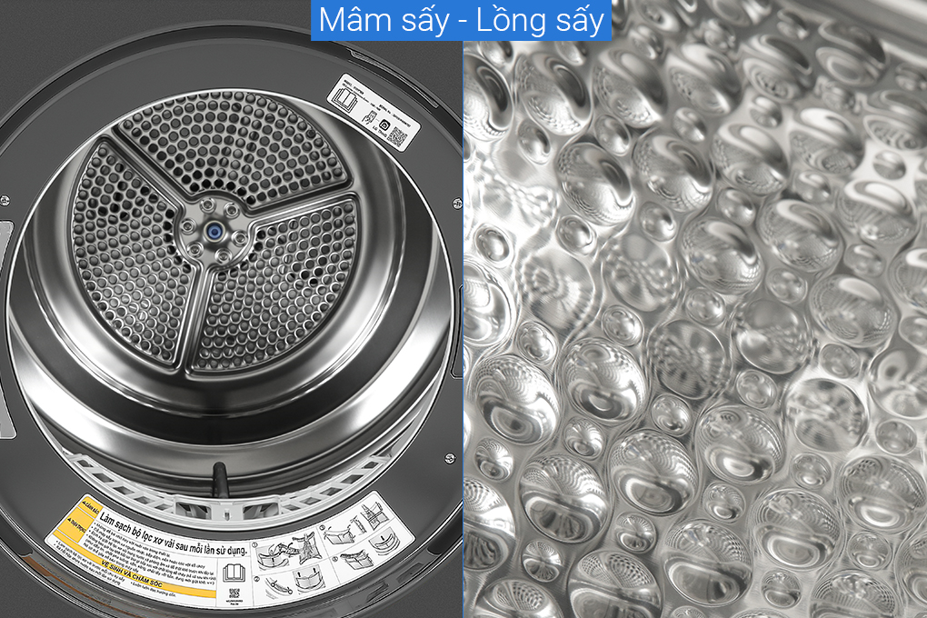 Máy sấy bơm nhiệt LG 10.5 kg DVHP50B Màu Đen