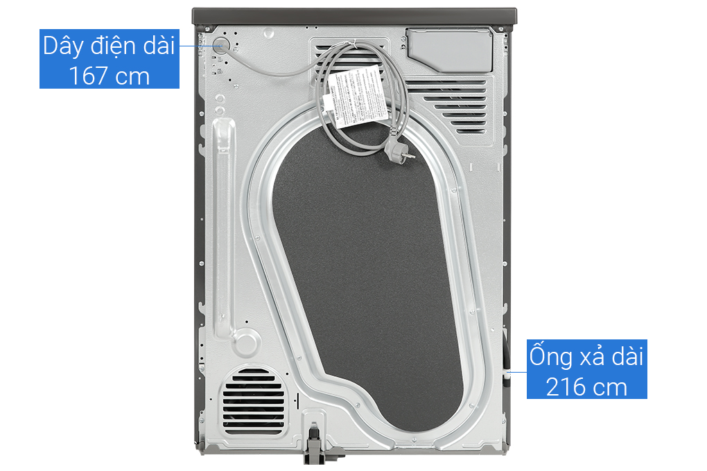 Máy sấy bơm nhiệt LG 10.5 kg DVHP50B Màu Đen