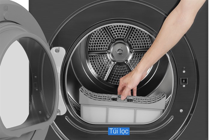 Máy sấy bơm nhiệt Samsung Bespoke AI 17 kg DV17B9750CV/SV Màu Đen