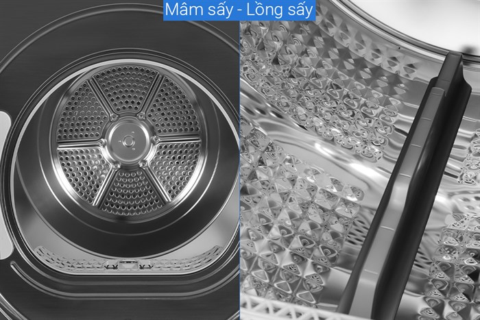 Máy sấy bơm nhiệt Samsung Bespoke AI 17 kg DV17B9750CV/SV Màu Đen