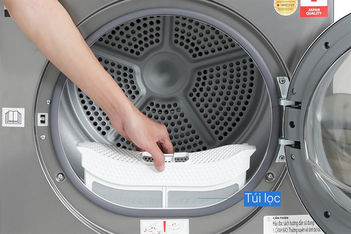 Máy sấy ngưng tụ Toshiba 8 kg TD-K90MEV(SK) Màu Xám đậm