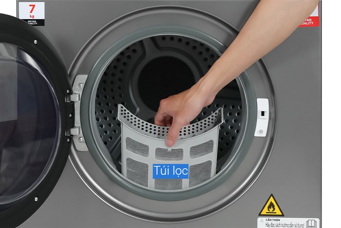 Máy sấy thông hơi 7 kg Toshiba TD-H80SEV(SK) Màu Xám