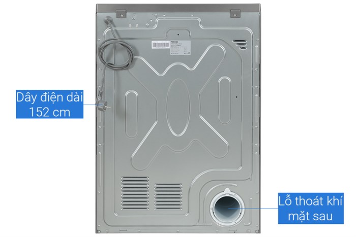 Máy sấy thông hơi 7 kg Toshiba TD-H80SEV(SK) Màu Xám