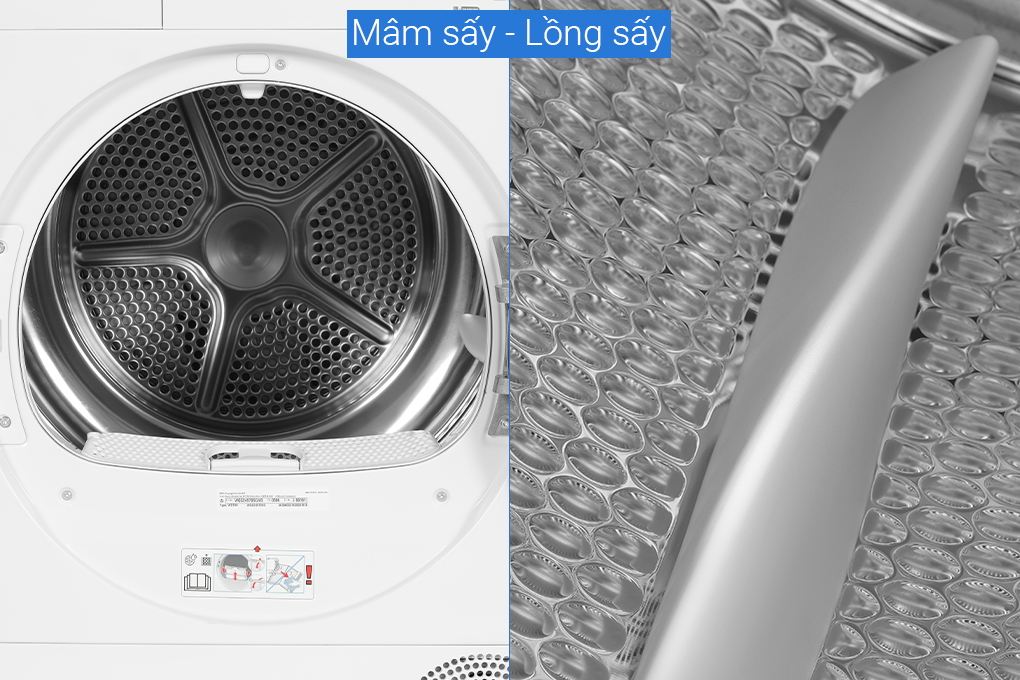 Máy sấy bơm nhiệt Bosch 9 kg WQG24570SG Màu Trắng
