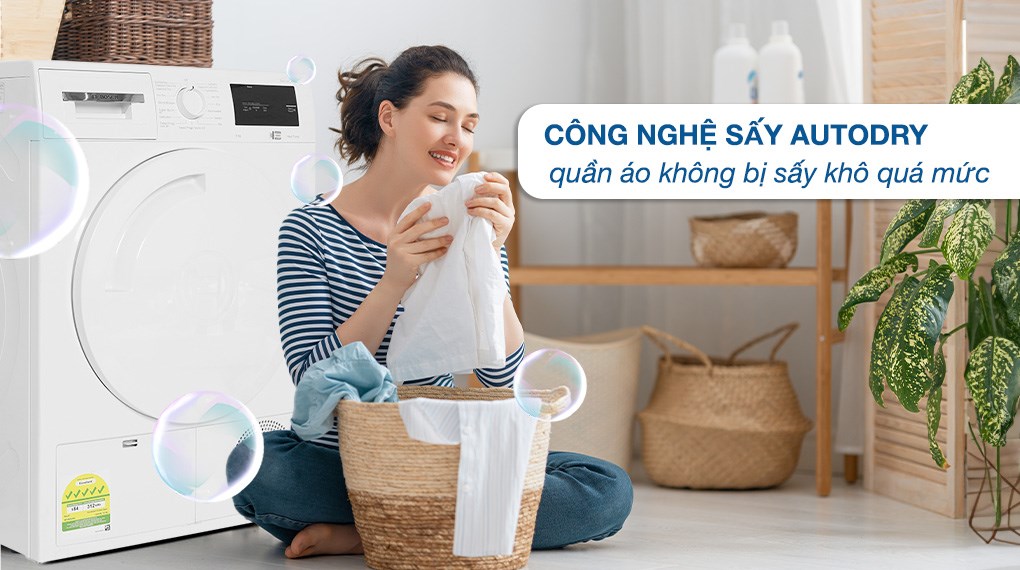 Máy sấy bơm nhiệt Bosch 8 kg WTH83028SG