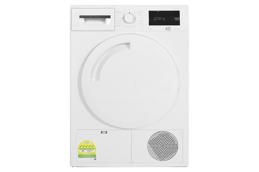Máy sấy bơm nhiệt Bosch 8 kg WTH83028SG Màu Trắng